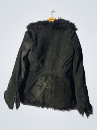 Black Fur Trimmed Coat