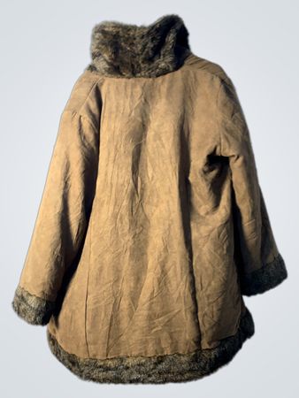 Brown Fur-Trimmed Coat