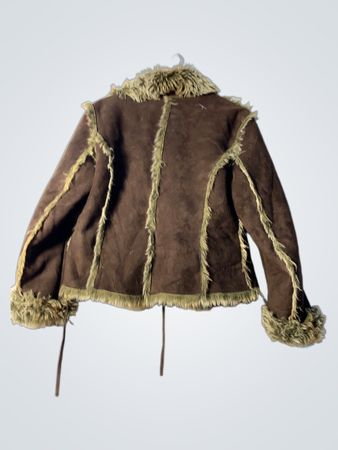 Brown Fur Trimmed Jacket