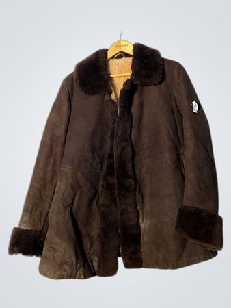 Brown Fur-Trimmed Jacket
