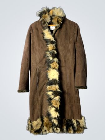 Brown Fur Trim Coat