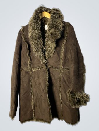 Brown Fur-Trimmed Coat