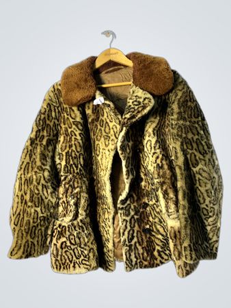 Leopard Print Fur Coat