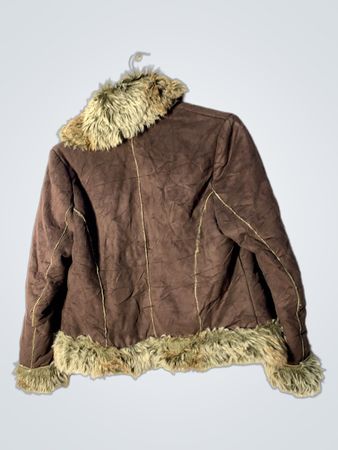 Brown Fur-Trimmed Coat