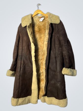 Brown Shearling Lined Coat