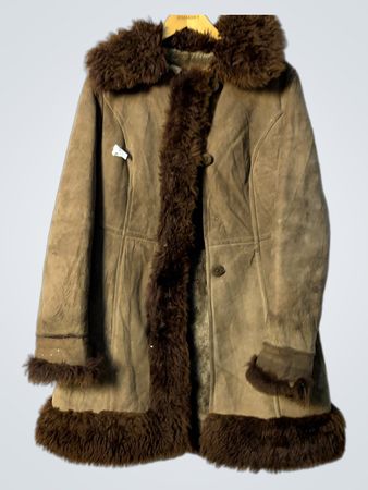 Brown Fur-Trimmed Coat
