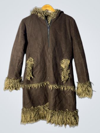 Brown Fur-Trimmed Coat