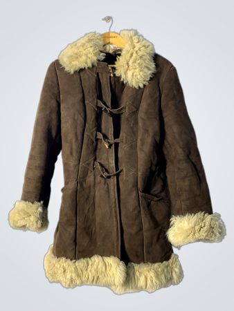 Brown Fur-Trimmed Coat