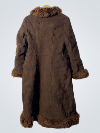 Brown Fur-Trimmed Coat