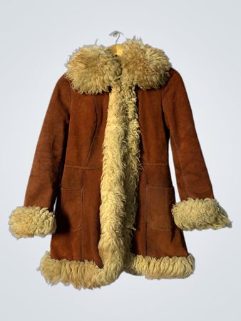 Brown Fur-Trimmed Coat