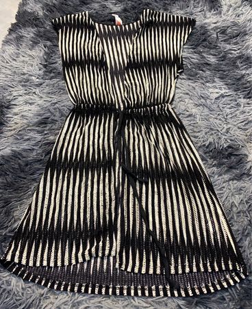 Black and White Striped Dress