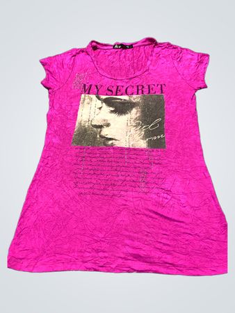 Pink T-Shirt with Graphic Design