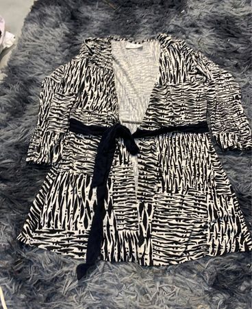 Zara Zebra Print Belted Jacket