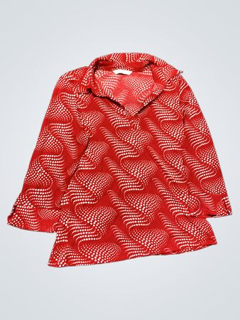 Red Patterned Skirt