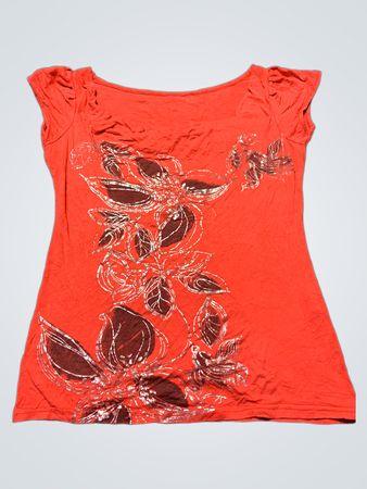 Red Floral Blouse