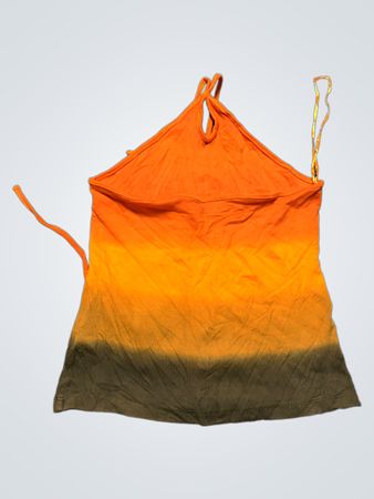 Orange and Black Ombre Tank Top
