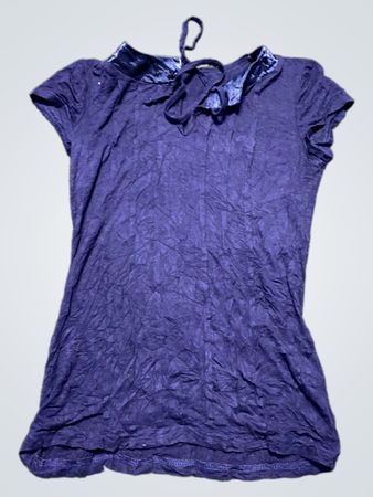 Blue Short-Sleeve Top