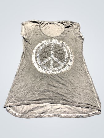 Gray Peace Sign Tank Top