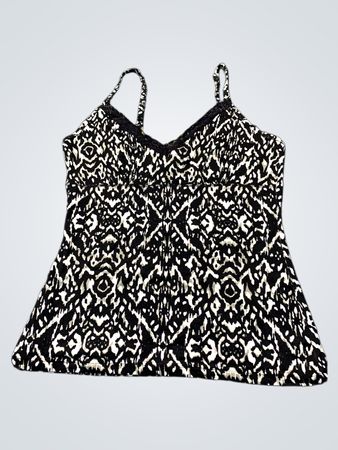 Black and White Patterned Tank Top