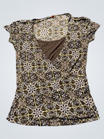 Brown Patterned Top