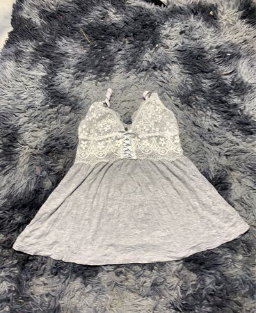 Gray Lace Trim Camisole