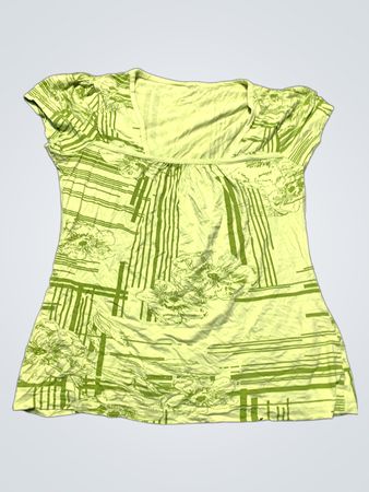 Green Floral Pattern Top