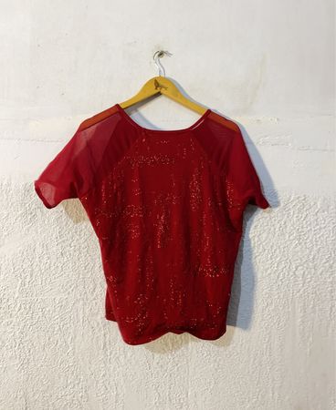 Red Blouse with Sequins