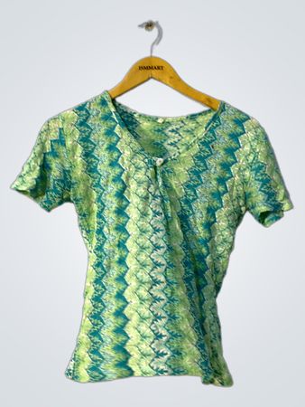 Green Patterned T-Shirt