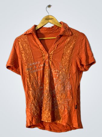 Orange Collared Shirt