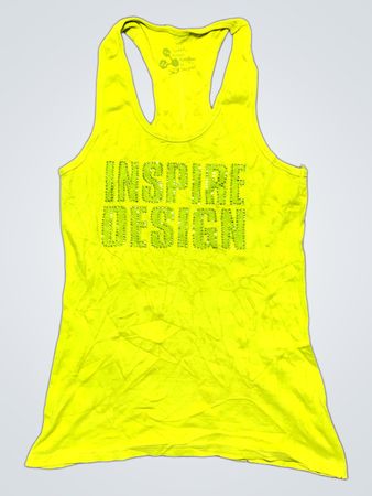 Yellow Tank Top with Inspire Design Text