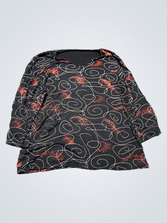 Unbranded Black Patterned Long Sleeve Top