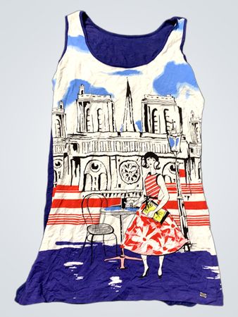 Graphic Sleeveless Top