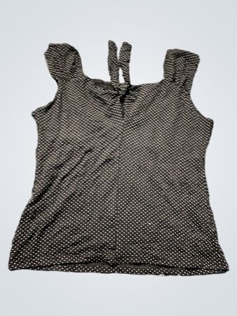 Women's Black and White Polka Dot Tank Top