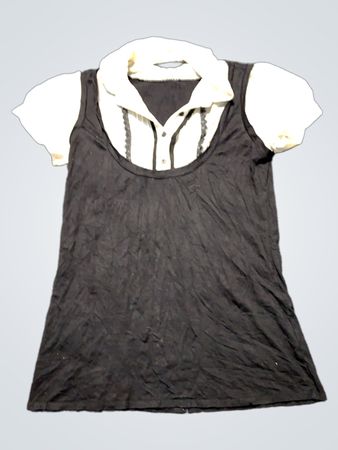 Black Dress with White Sleeves