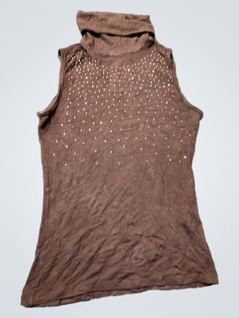 Brown Sleeveless Top