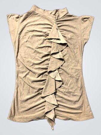 Brown Ruffled Top