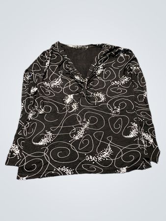 Black and White Patterned Garment
