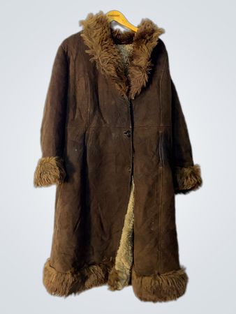 Brown Fur-Trimmed Coat