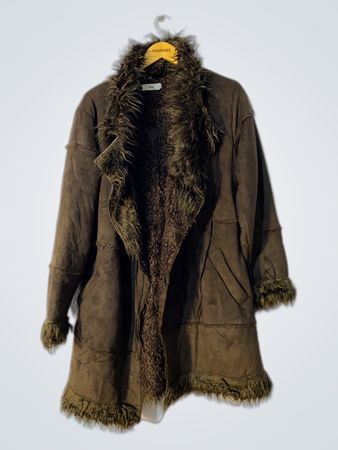 Brown Fur-Trimmed Coat