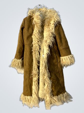 Brown Fur-Trimmed Coat