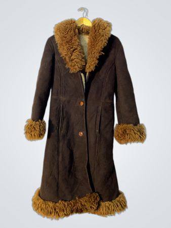 Brown Fur-Trimmed Coat