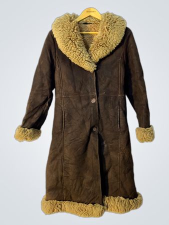 Brown Shearling Lined Coat