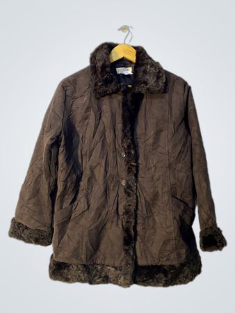 Brown Fur-Lined Coat