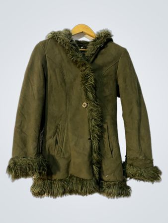 Green Fur Trimmed Jacket