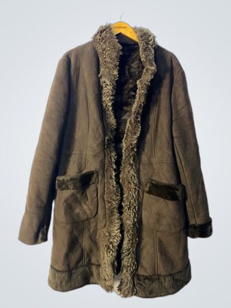 Brown Fur-Lined Coat