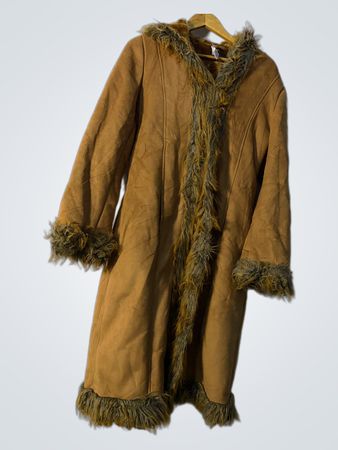 Brown Fur Trim Coat