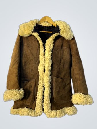 Brown Suede Shearling Jacket