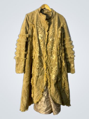 Long Fuzzy Tan Coat