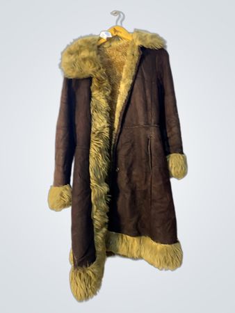 Brown Fur-Trimmed Coat