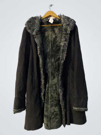 Black Fur-Lined Coat